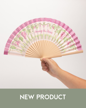 Abanico de Tela Ilustrado