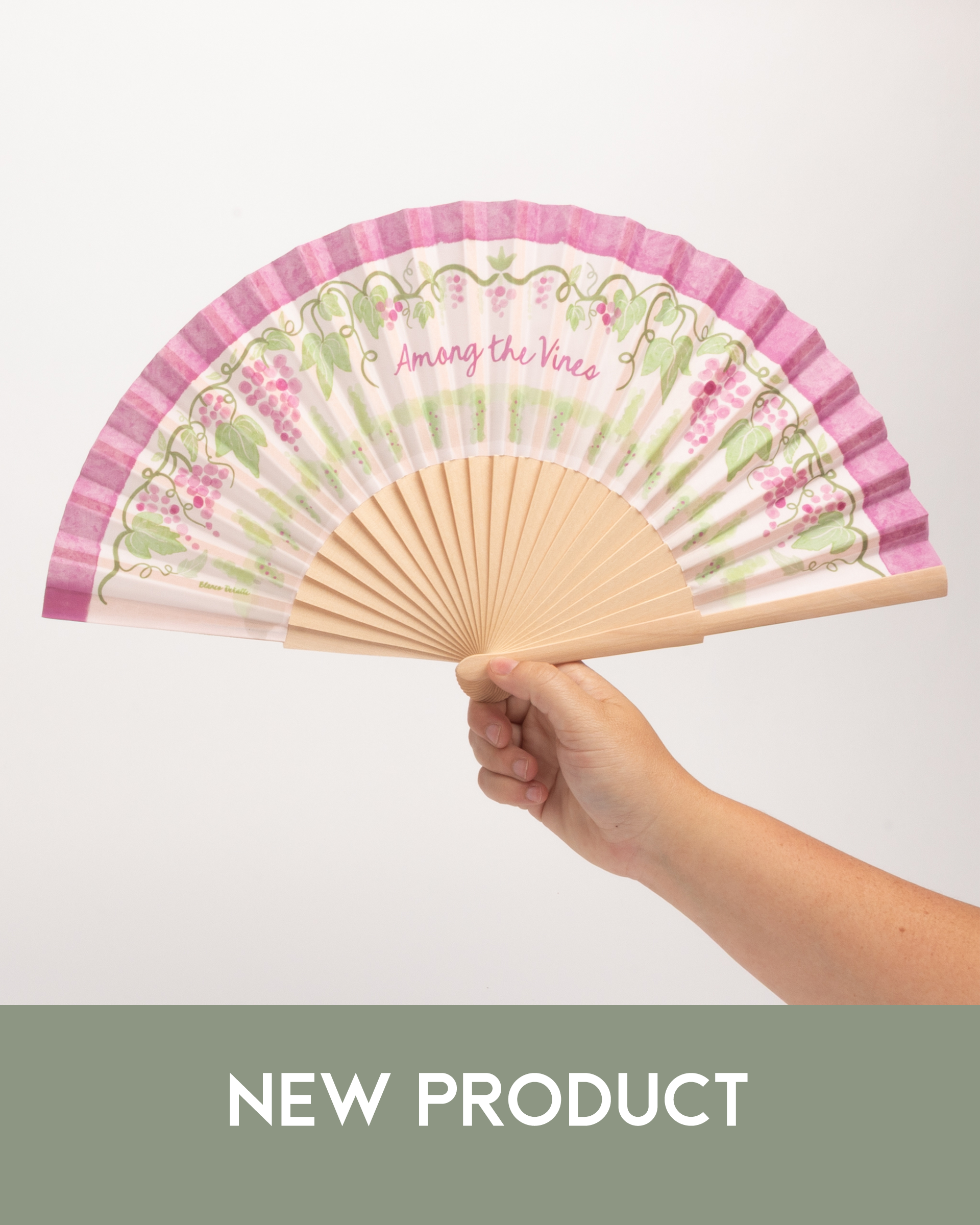 Abanico de Tela Ilustrado